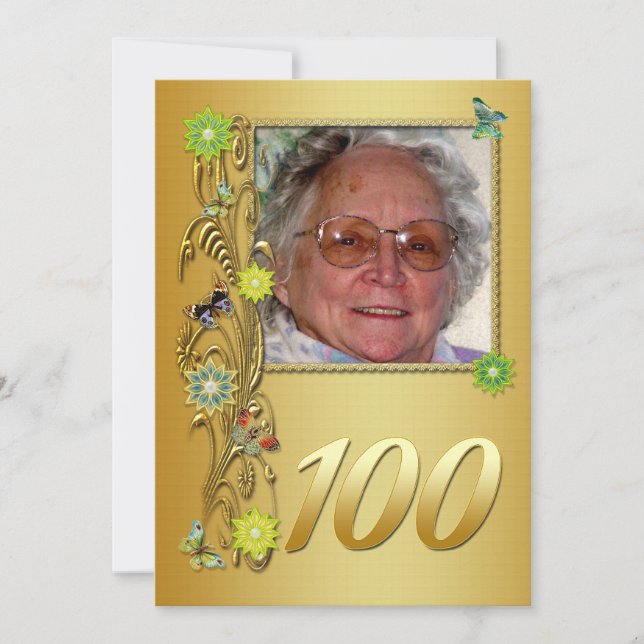 Ouro Jardim 100º Convite de aniversário (Frente)
