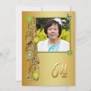 Ouro Jardim 64º Convite de aniversário