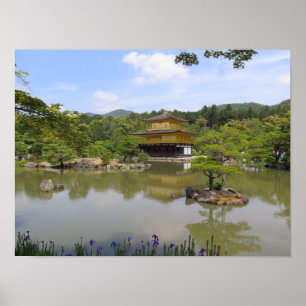 Ouro Kinkaku-ji Pavilhão Kyoto Poster do Japão