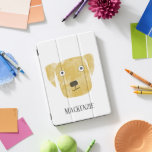 Ouro Labrador Retriever Dog<br><div class="desc">Um Ouro engraçado,  Labrador Retriever,  que te faz sorrir. Proteja e torne seu iPad fabuloso ao mesmo tempo. Altere ou remova o nome a ser personalizado. Arte original de Nic Squirrell.</div>