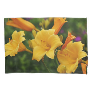 Ouro Laranja e Flores de Lily Amarelas