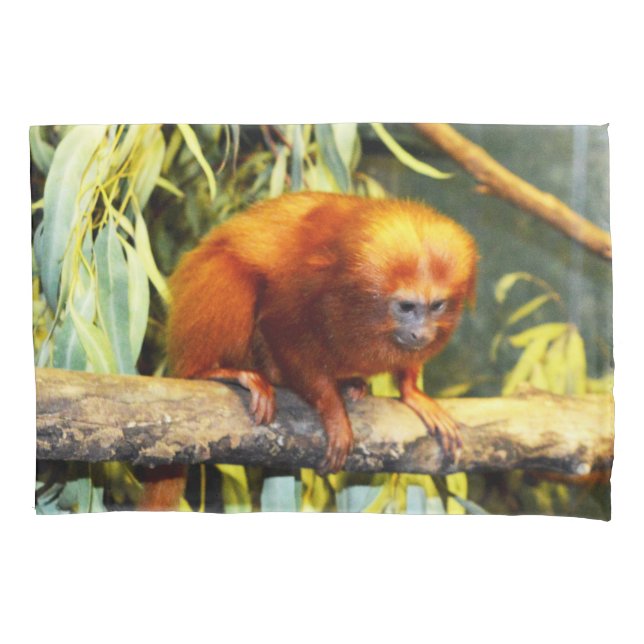Ouro Lion Tamarin Whats, Pillowcase (Frente)