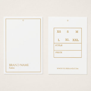 Ouro Lux White Modern Hang Tags