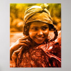 Ouro Magreb, menina tunisina Djerba Poster
