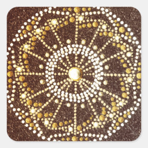 Ouro Mandala, autocolante Dourado Chakra
