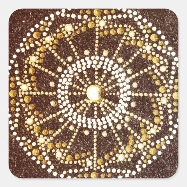 Ouro Mandala, autocolante Dourado Chakra (Frente)