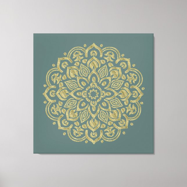 Ouro Mandala - Canvas (Frente)