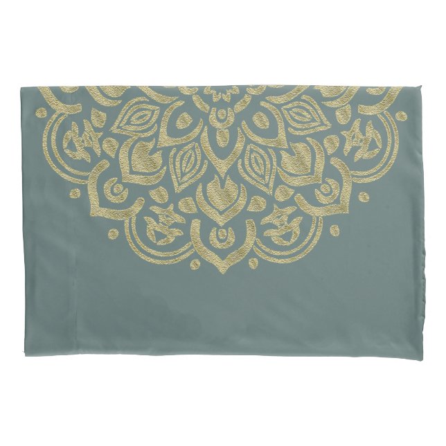 Ouro Mandala - Pillowcase (Frente)
