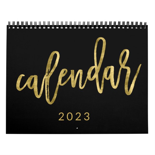 Ouro Meses de Faux do Calendário de Números Grande (Capa)