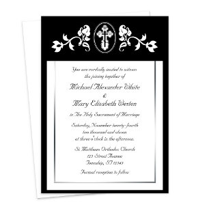 Ouro metálico - convites ortodoxos do casamento