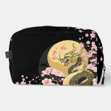 Ouro Moon Sakura Dragão Impressão de Corte Sew Bag