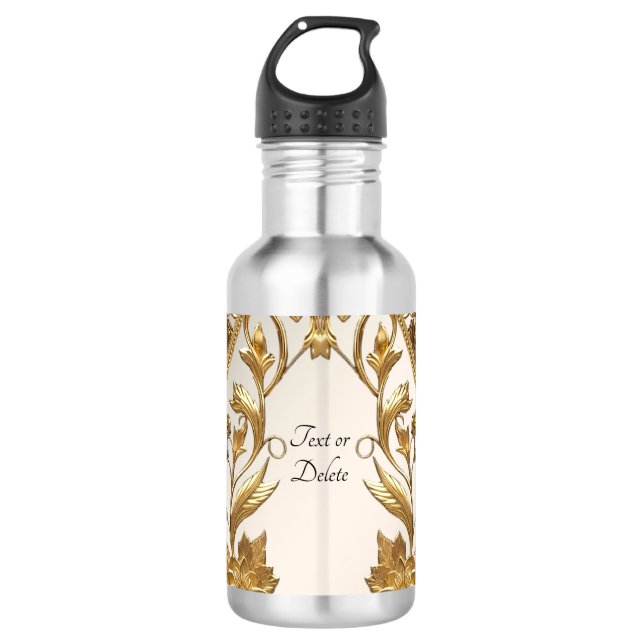 Ouro Onda Deixa Garrafa De Água Floral (Frente)
