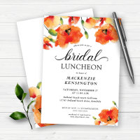 Ouro Poppy Bridal Chá Convite