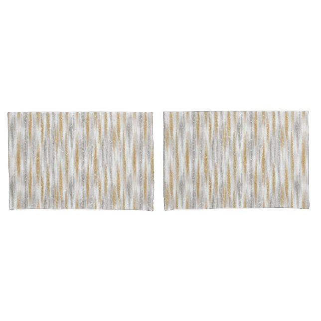 Ouro Prata Chic Glam Glitzy Listras Pretas (Frente - conjunto)