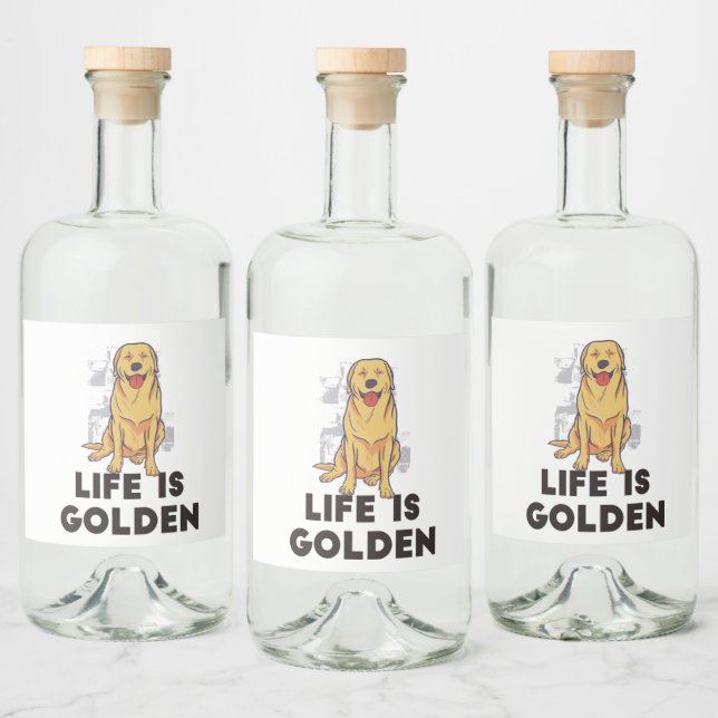 Ouro Retriever Dog - A Vida É Ouro (Garrafas)