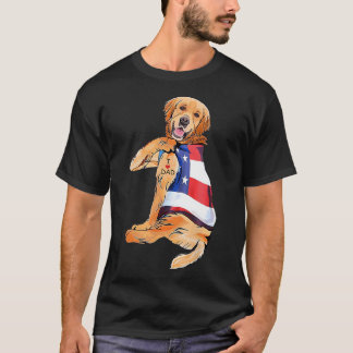Ouro Retriever Dog Tatuagem Adoro T-Shirt Pai