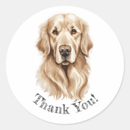 Ouro Retriever Obrigado! Adesivos