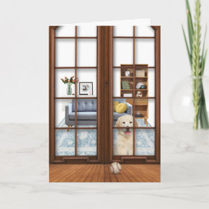 Ouro Retriever Puppy Obter Bem Cartão