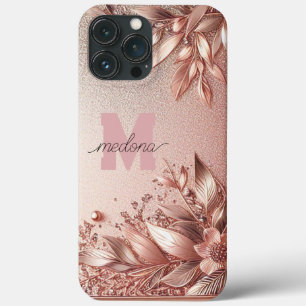 Ouro rosa elegante moderno com curva floral11