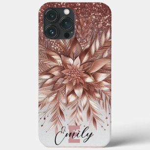 Ouro rosa elegante moderno com curva floral12