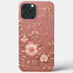 Ouro rosa elegante moderno com curva floral9