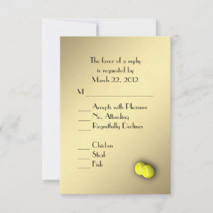 Ouro RSVP do tênis com escolha do menu