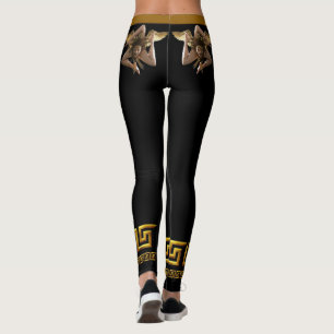 Ouro Siciliano Medusa Leggings atléticas