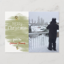 Ouro Stars Holiday Cartão com fotos