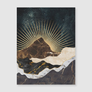 Ouro Sunrise Sobre Montanhas Marble E Céu Estrelad