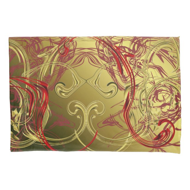 ouro, vermelho e preto brilhante festivo (Frente)