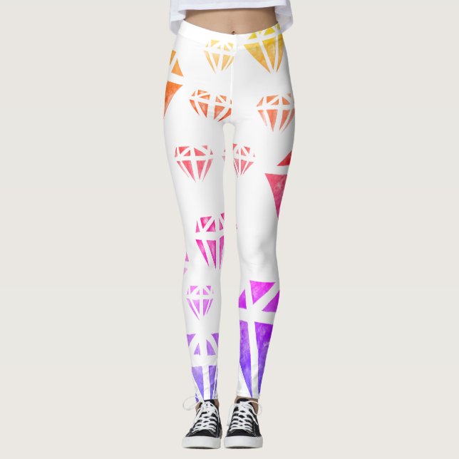 Ouros - Arte por Aquarela, Leggings Personalizadas (Frente)