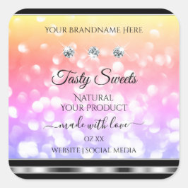 Ouros de etiquetas de produto coloridas brilhantes