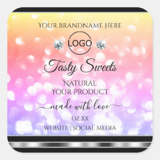 Ouros de etiquetas de produto colorido com logotip