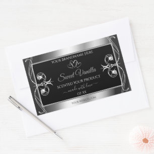 Ouros de etiquetas de produto do decor preto Elega