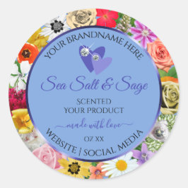 Ouros de etiquetas de produtos azuis azuis colorid