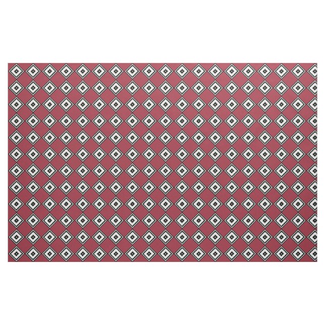Ouros negros e brancos no Tecido vermelho (Jarda)