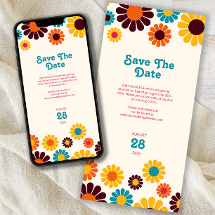 Ousado e Brilhante Salve o Dia da Cor Retro Daisy