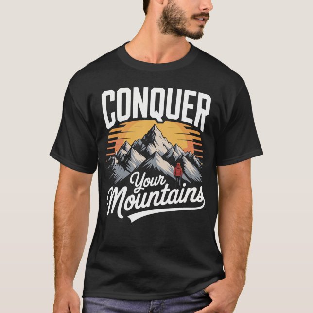 Outdoor Adventure T-Shirt – Motivation & Berge (Frente)