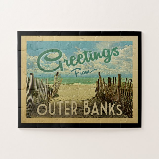 Outer Banks Jigsee Quebra-cabeça Beach Viagens vin (Horizontal)