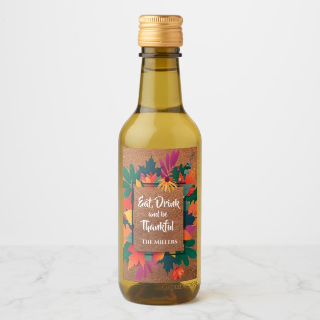 Outono Ação de Graças Folhas de Couro (Frente)