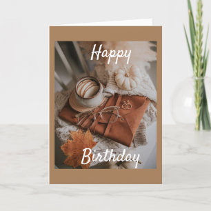 OUTONO * ANIVERSÁRIO DESEJA* AO CARTÃO "ESPOSA"
