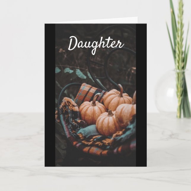 OUTONO * ANIVERSÁRIO DESEJA * CARTÃO DE FILHA (Frente)