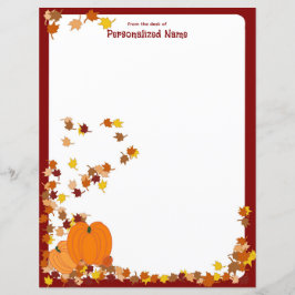 Outono de Boas-vindas - Folha de Papel Sem Linhas