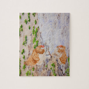 Outono de Quebra-cabeça de frango de 8" x 10"