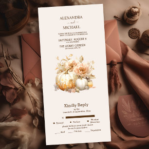 Outono Dourado Branco Purpurina Abóbora Casamento