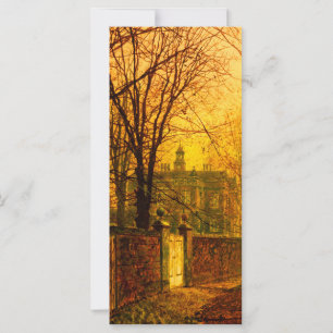Outono Dourado Cartão de John Atkinson Grimshaw