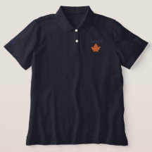 Outono Laranja Marinho  Polo T-Shirt