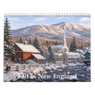 Outono no Calendário da Nova Inglaterra-EUA