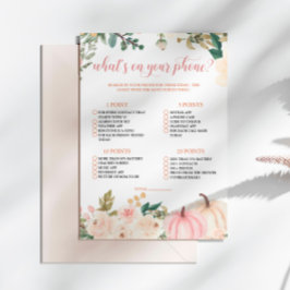 outono O que está no seu cartão de jogo telefônico