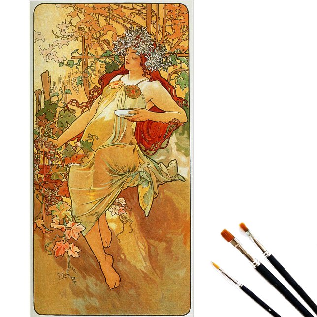 Outono por Alphonse Mucha Papel de Seda (Criador carregado)